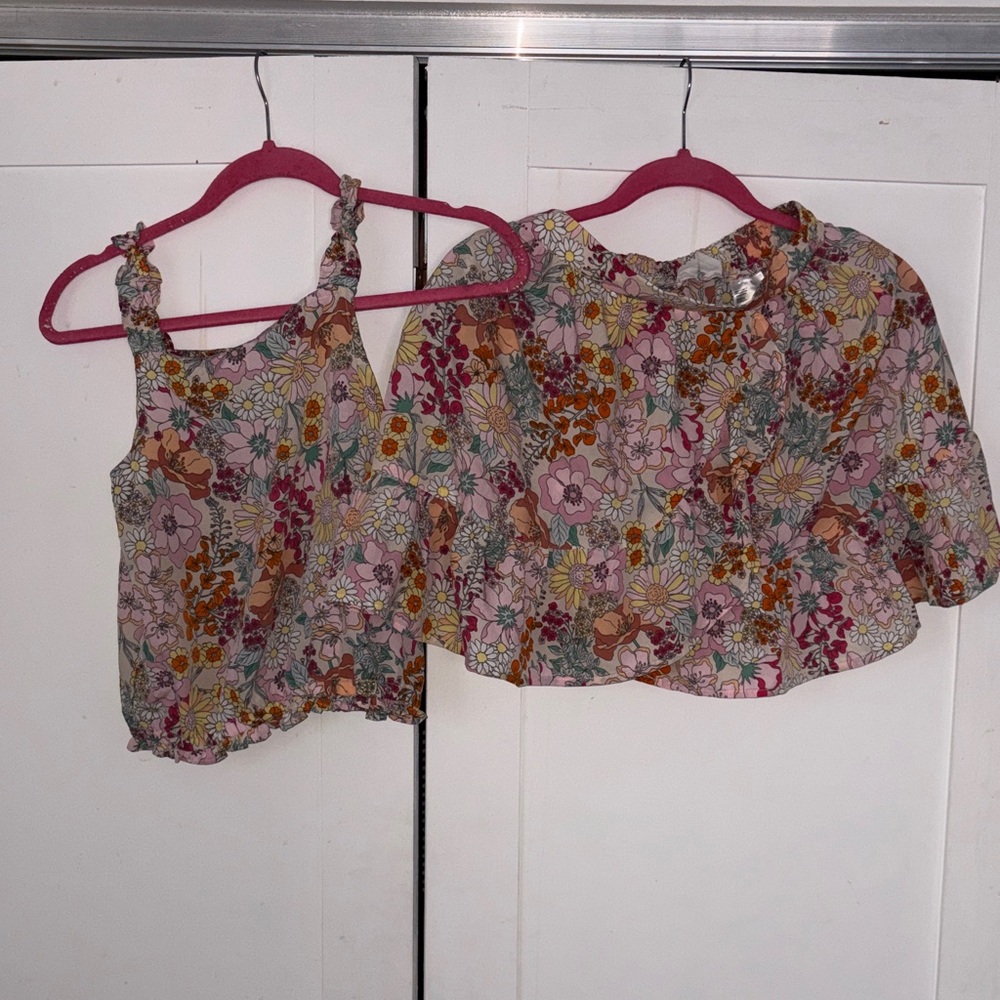 H&M Floral Kids Matching Set - Pink and Multicolor